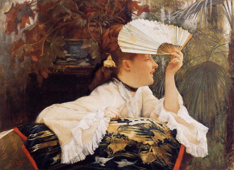 James Joseph Jacques Tissot The Fan oil painting image